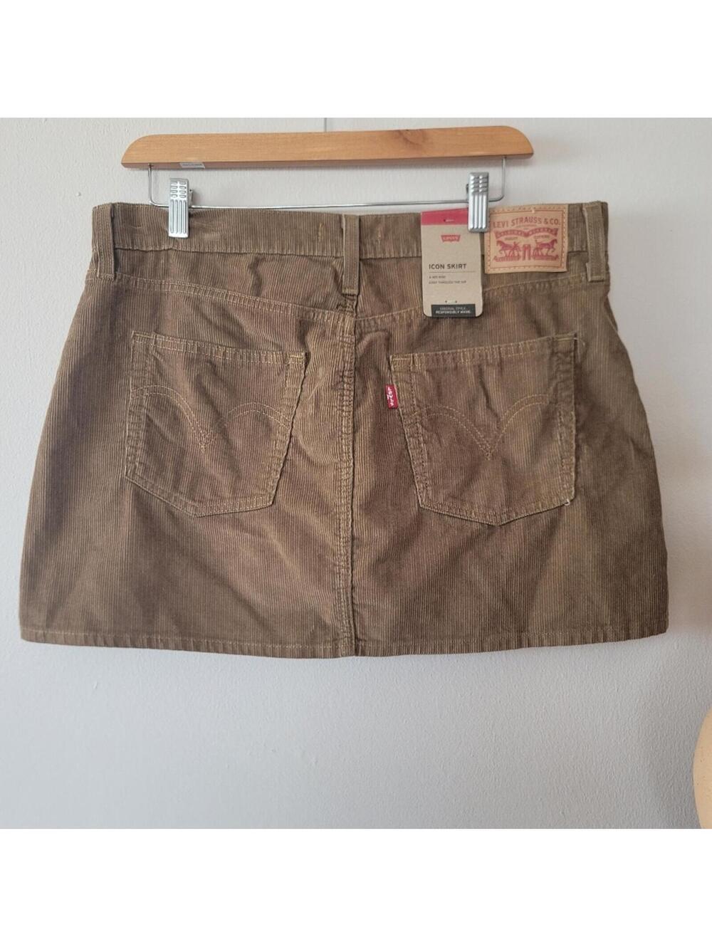 Levi's Icon Corduroy Mini Skirt Y2K Indie Academia 31 New - Picture 4 of 7